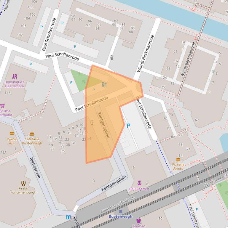 Kaart van postcodegebied 2717HA.