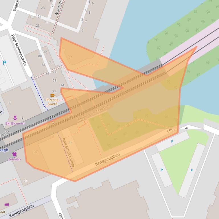 Kaart van postcodegebied 2717HC.