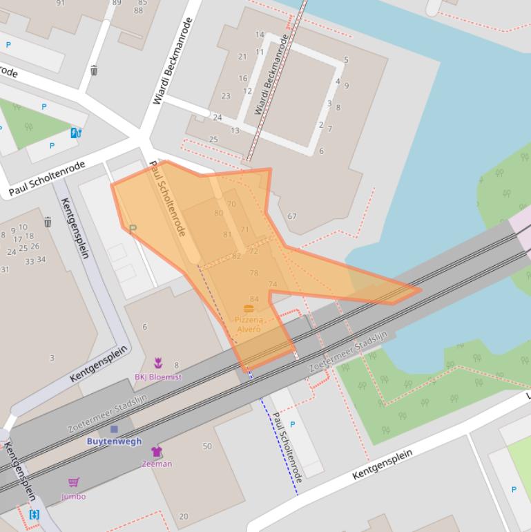 Kaart van postcodegebied 2717HD.