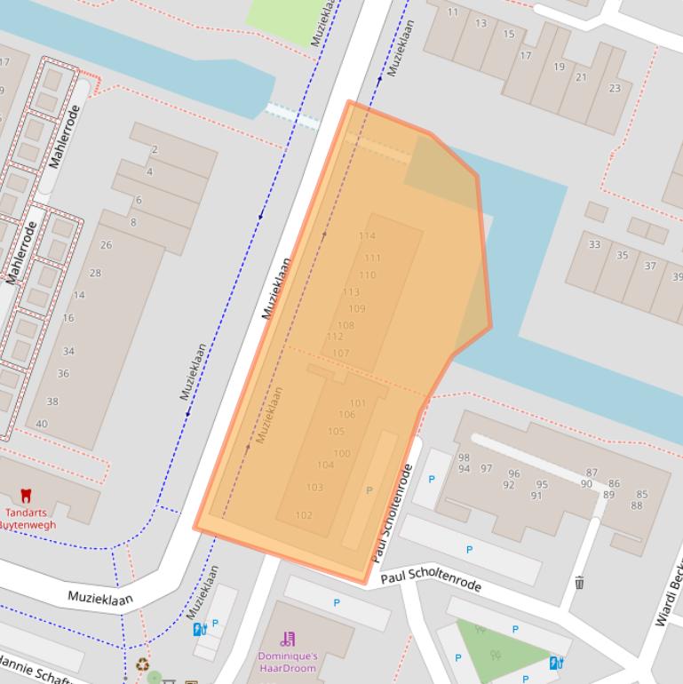 Kaart van postcodegebied 2717HG.