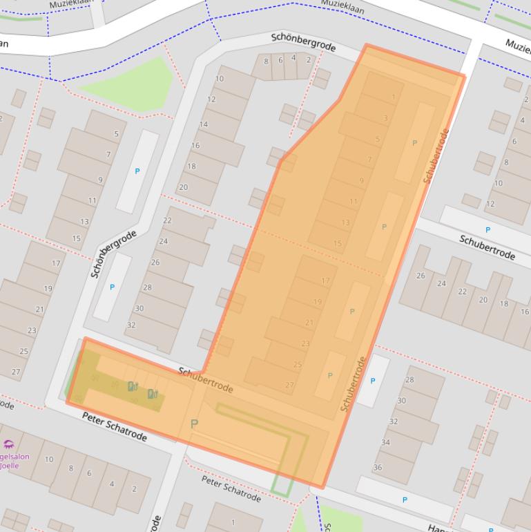 Kaart van postcodegebied 2717HH.