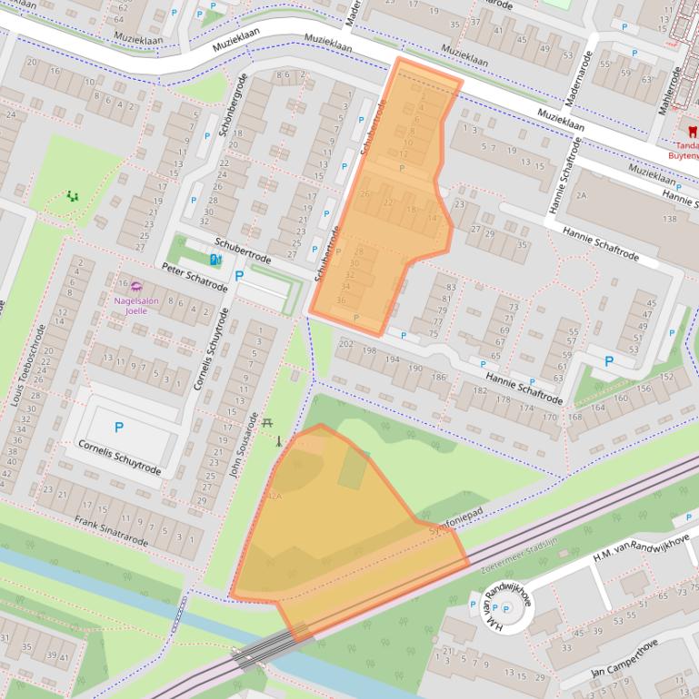 Kaart van postcodegebied 2717HJ.