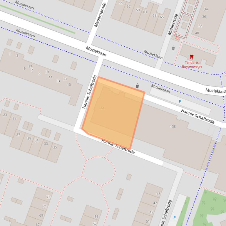 Kaart van postcodegebied 2717HL.