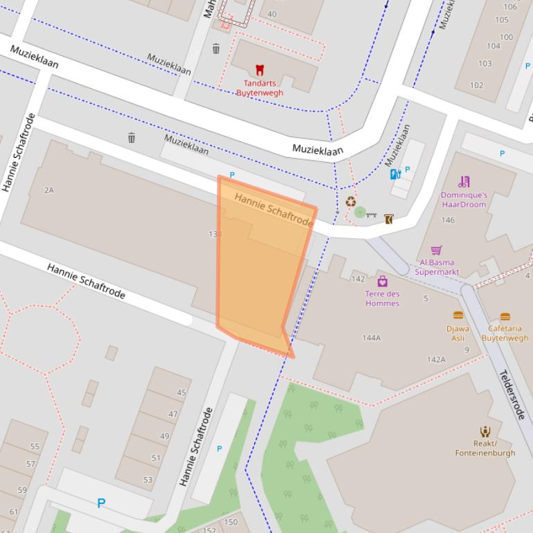 Kaart van postcodegebied 2717HM.