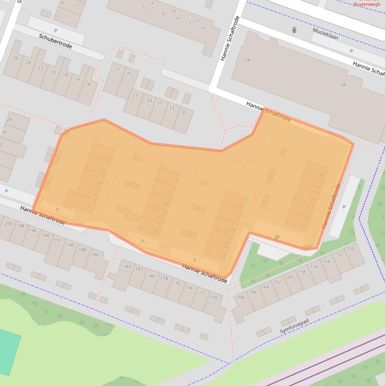 Kaart van postcodegebied 2717HT.