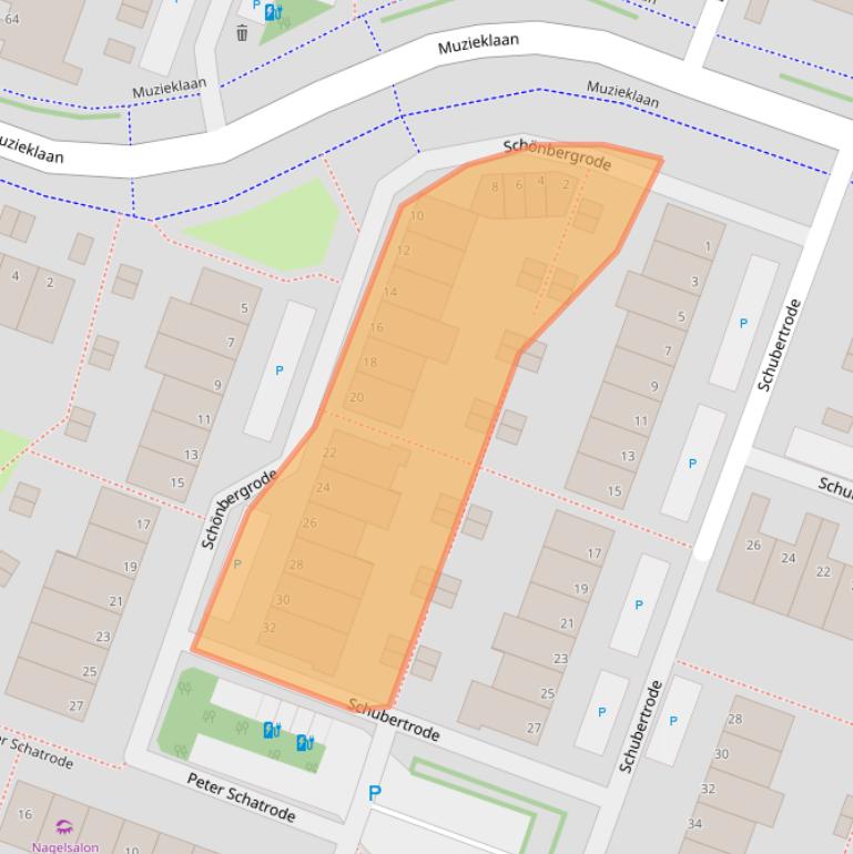 Kaart van postcodegebied 2717HV.