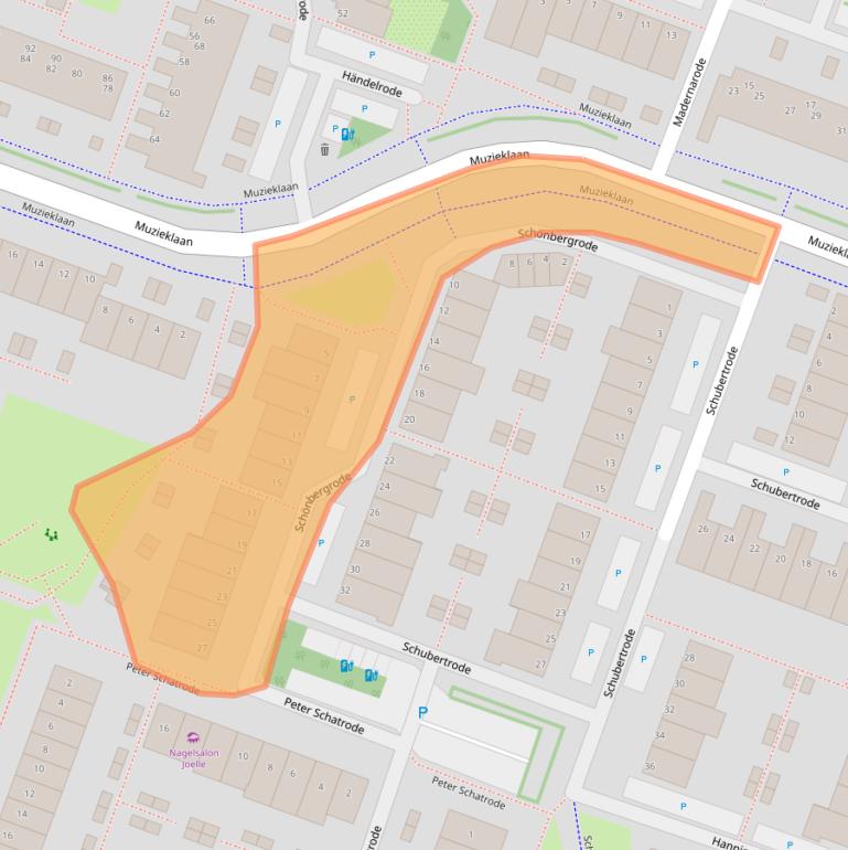 Kaart van postcodegebied 2717HW.