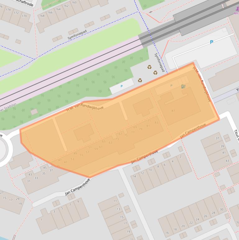 Kaart van postcodegebied 2717TD.