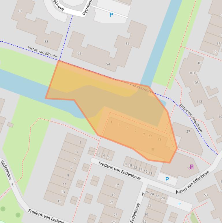 Kaart van postcodegebied 2717VA.