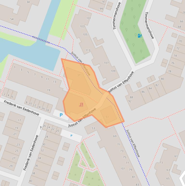 Kaart van postcodegebied 2717VB.