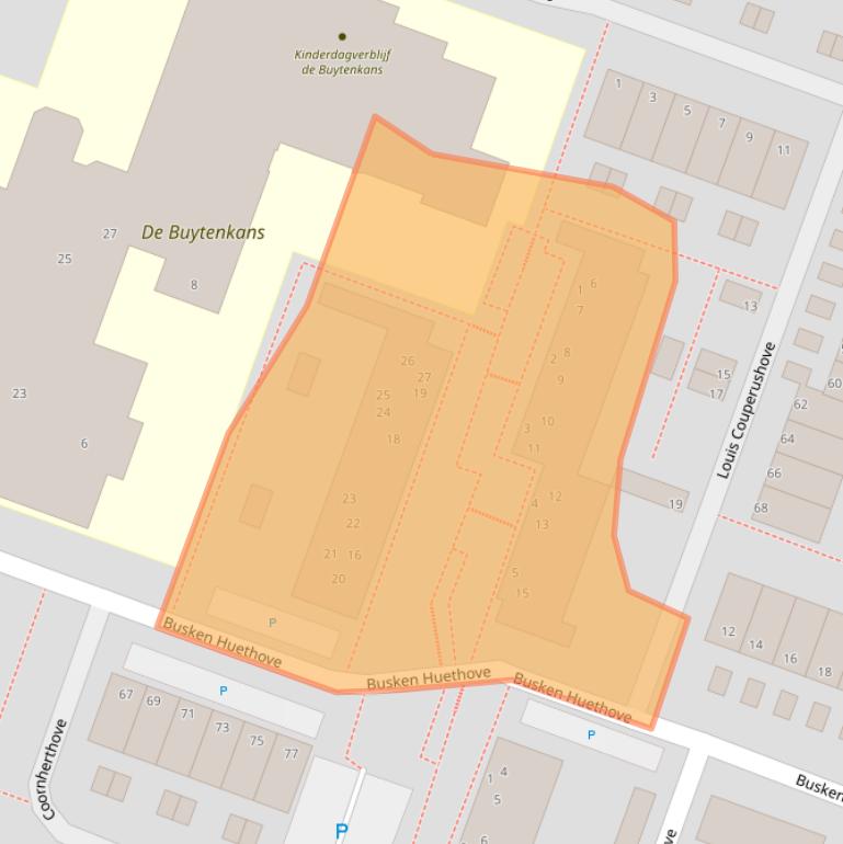 Kaart van postcodegebied 2717VE.