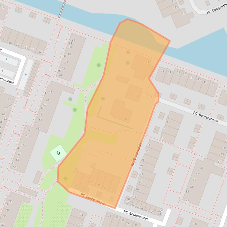 Kaart van postcodegebied 2717VK.