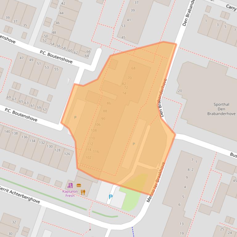 Kaart van postcodegebied 2717VP.