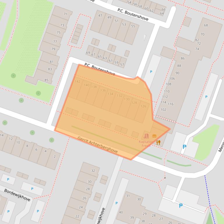 Kaart van postcodegebied 2717VR.