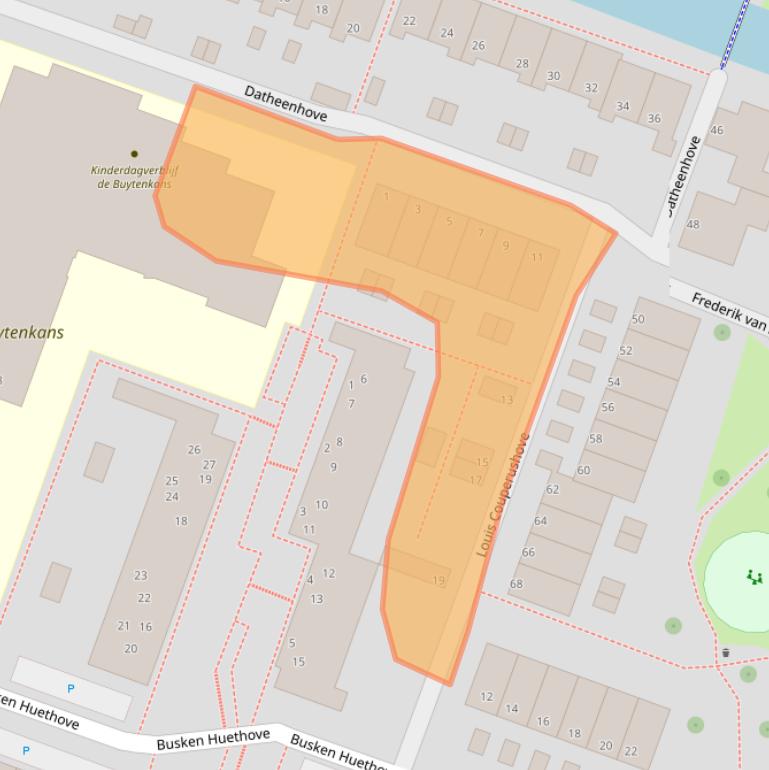 Kaart van postcodegebied 2717WB.