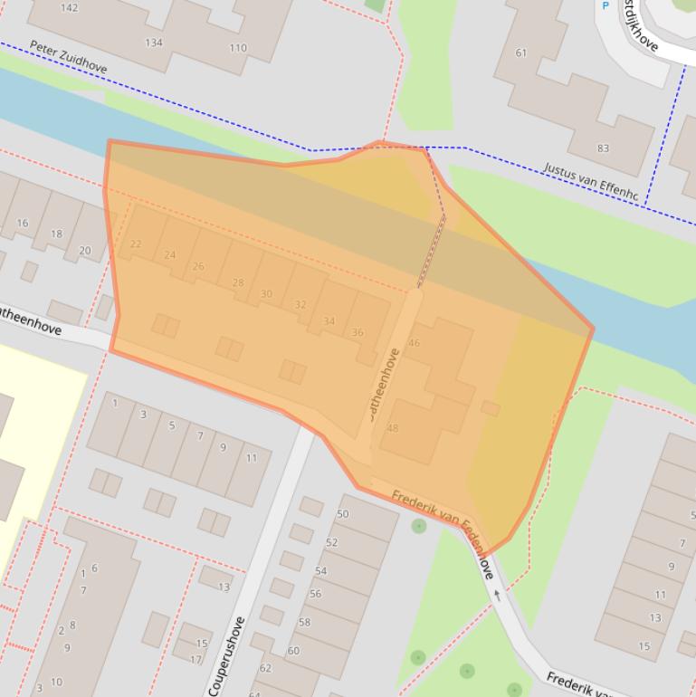 Kaart van postcodegebied 2717WD.