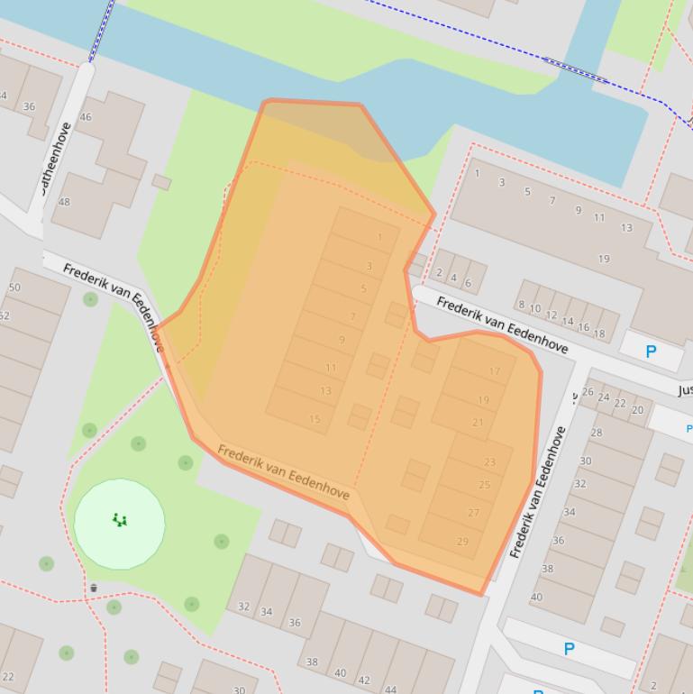 Kaart van postcodegebied 2717WK.