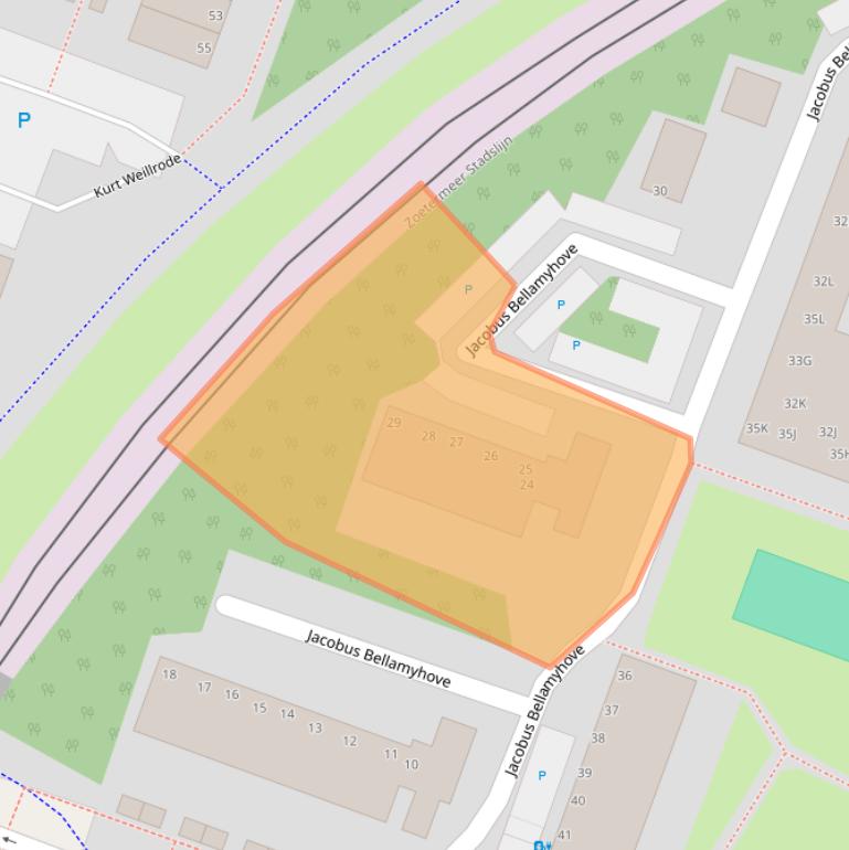 Kaart van postcodegebied 2717WP.