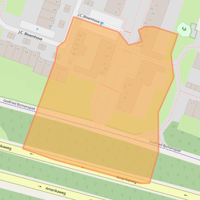 Kaart van postcodegebied 2717WV.