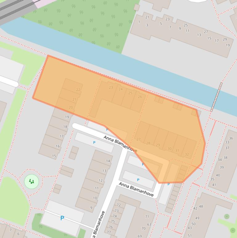 Kaart van postcodegebied 2717XB.