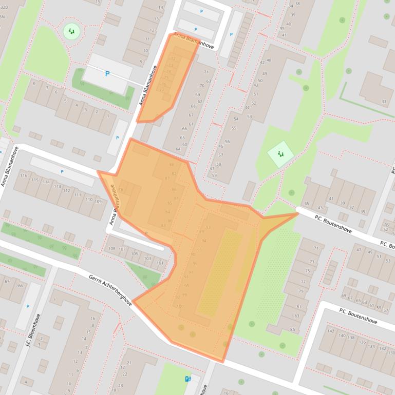 Kaart van postcodegebied 2717XD.