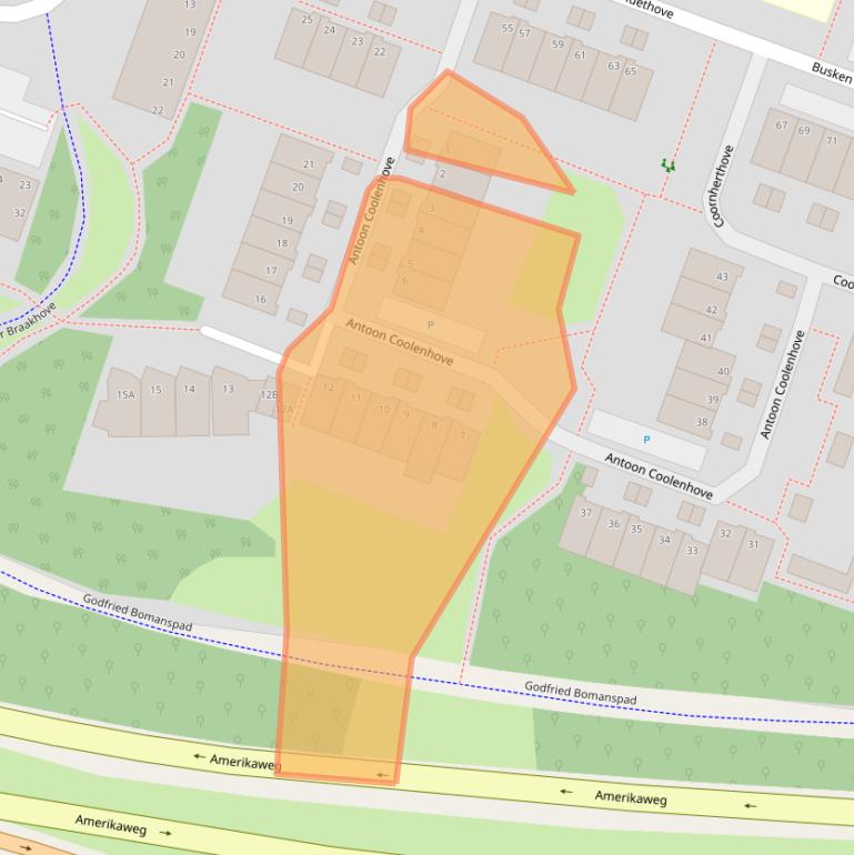Kaart van postcodegebied 2717XG.