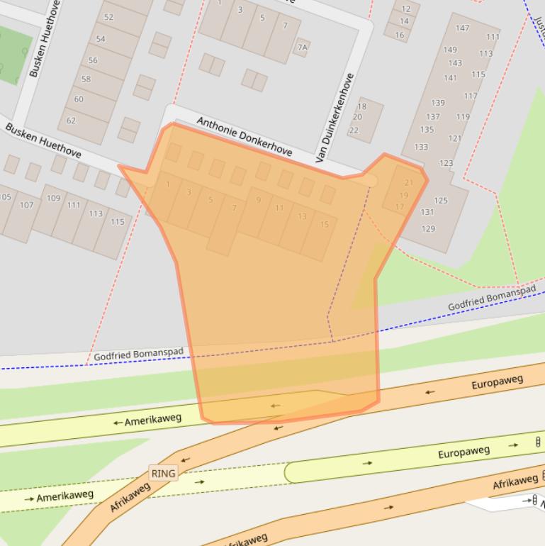 Kaart van postcodegebied 2717XJ.