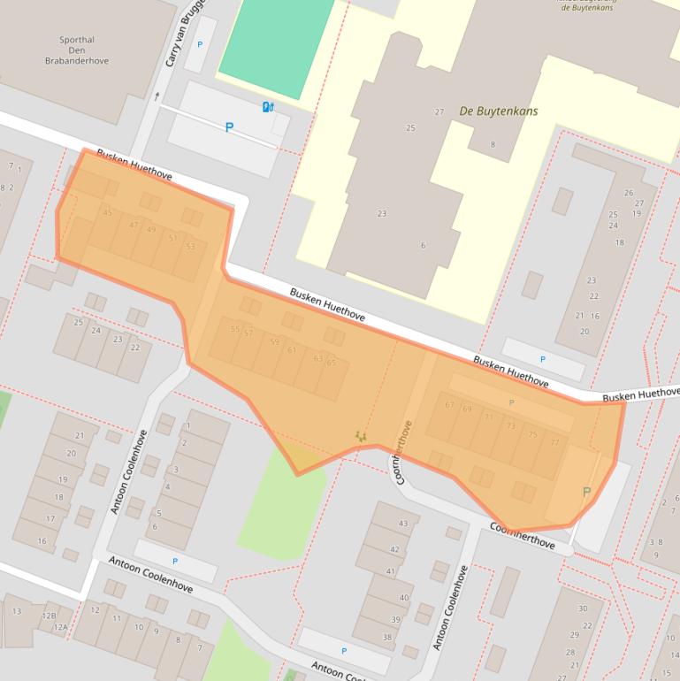 Kaart van postcodegebied 2717XN.