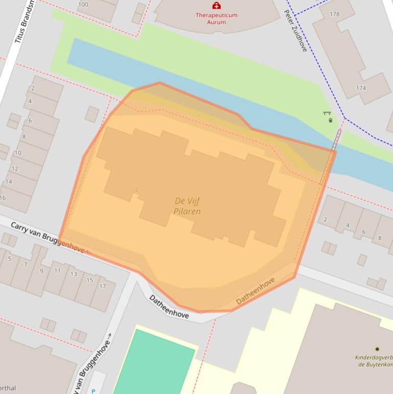 Kaart van postcodegebied 2717XV.