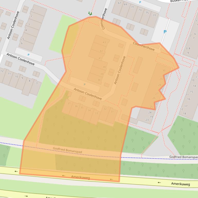 Kaart van postcodegebied 2717XX.