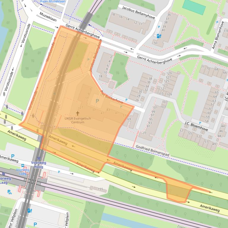 Kaart van postcodegebied 2717ZA.