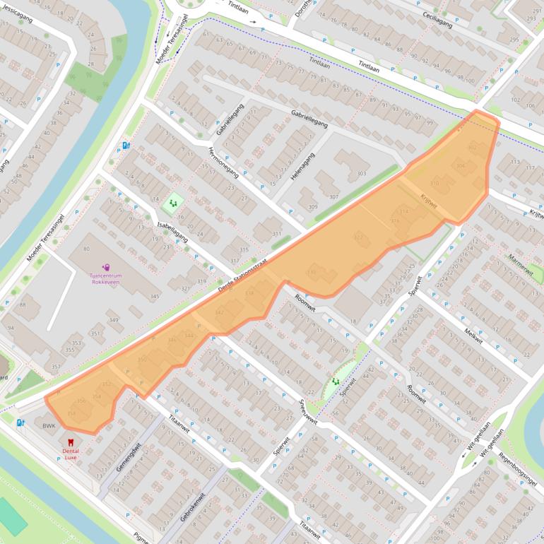 Kaart van postcodegebied 2718AK.