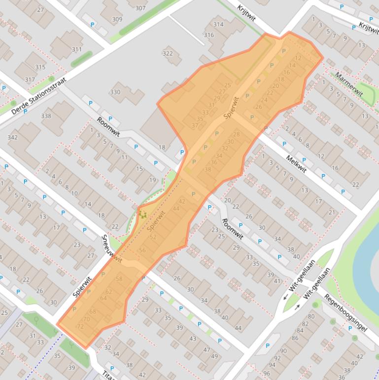 Kaart van postcodegebied 2718AL.