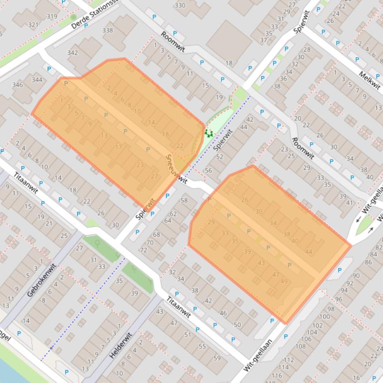Kaart van postcodegebied 2718AS.