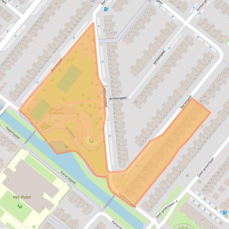 Kaart van postcodegebied 2718BJ.