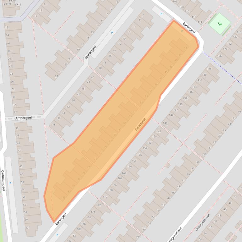 Kaart van postcodegebied 2718BM.