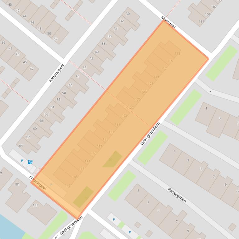 Kaart van postcodegebied 2718BT.