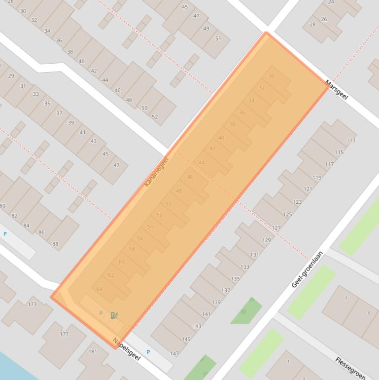 Kaart van postcodegebied 2718BV.