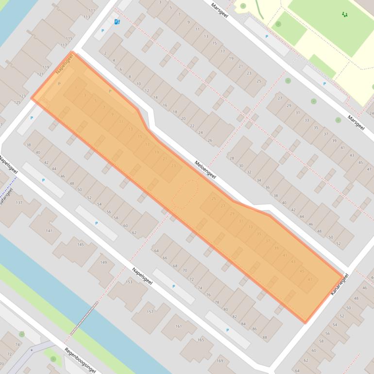 Kaart van postcodegebied 2718CH.