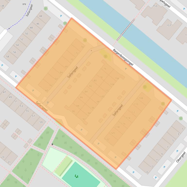 Kaart van postcodegebied 2718CN.