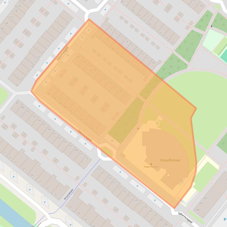 Kaart van postcodegebied 2718CT.