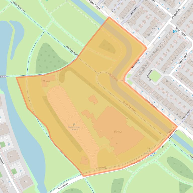 Kaart van postcodegebied 2718CX.