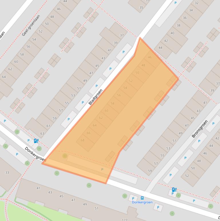 Kaart van postcodegebied 2718EG.