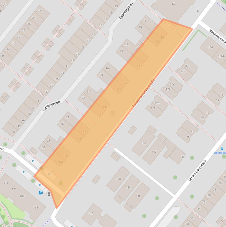 Kaart van postcodegebied 2718EN.