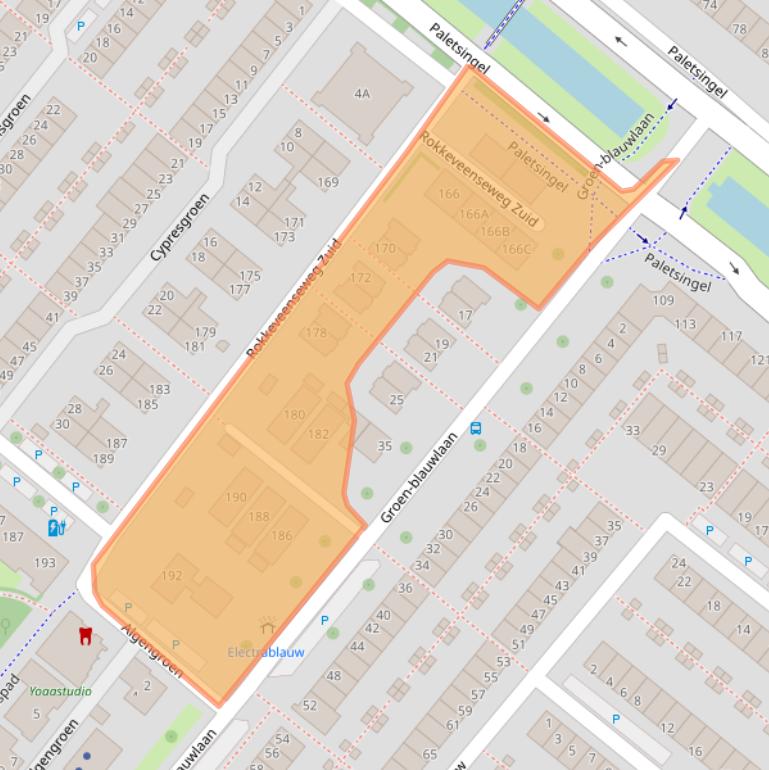 Kaart van postcodegebied 2718ER.