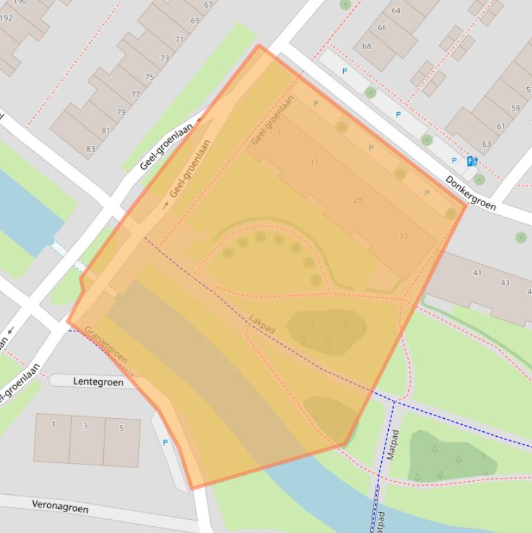 Kaart van postcodegebied 2718ES.