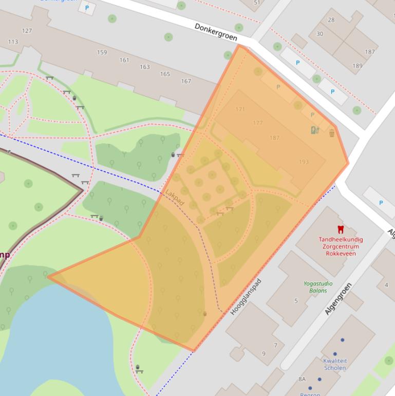 Kaart van postcodegebied 2718EW.