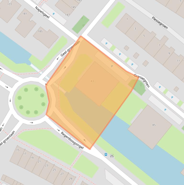 Kaart van postcodegebied 2718GB.