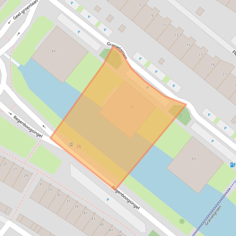 Kaart van postcodegebied 2718GC.