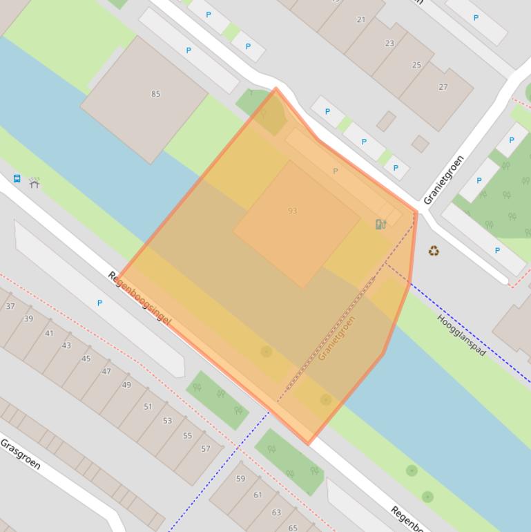 Kaart van postcodegebied 2718GD.